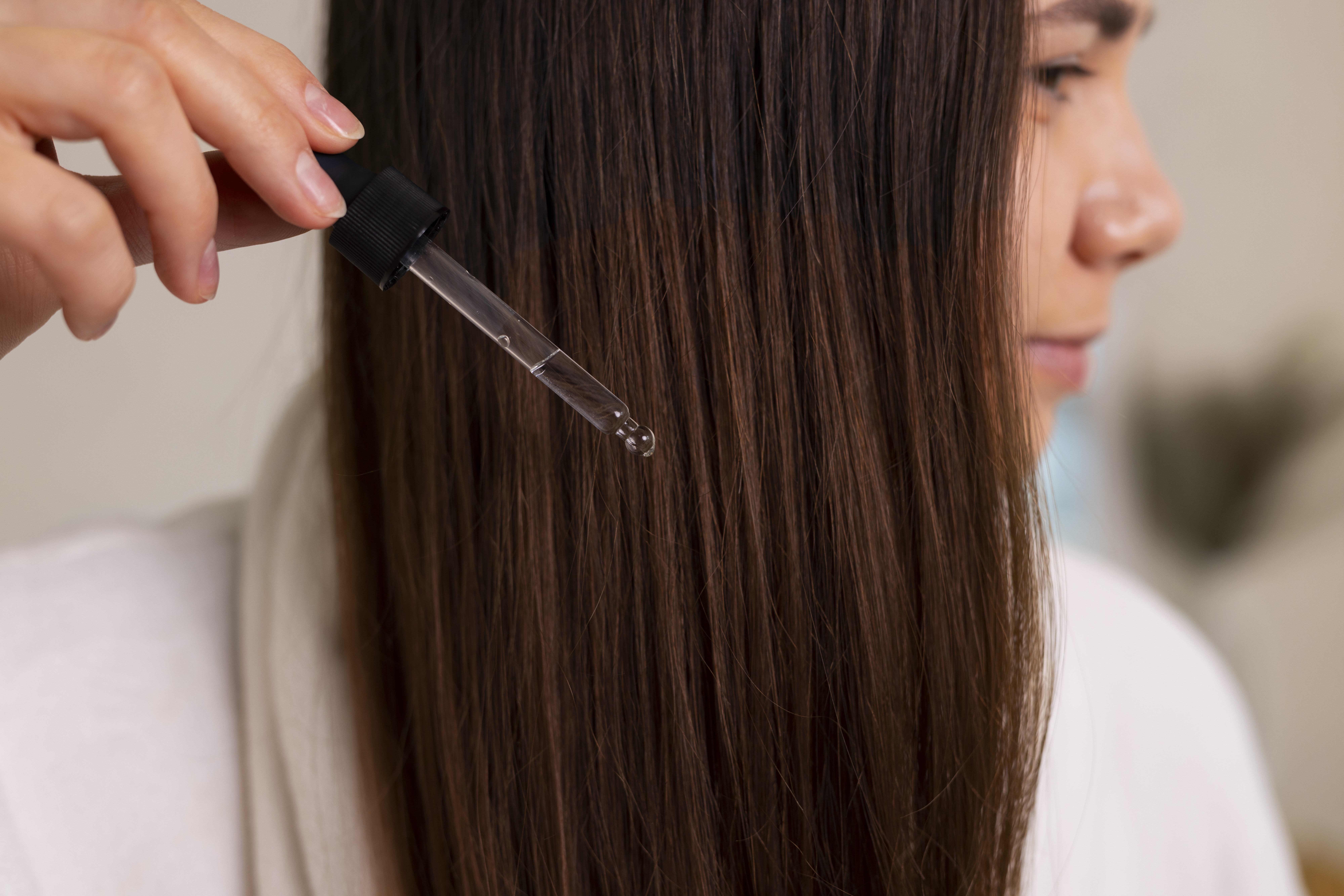 side-view-woman-hair-slugging-night-routine
